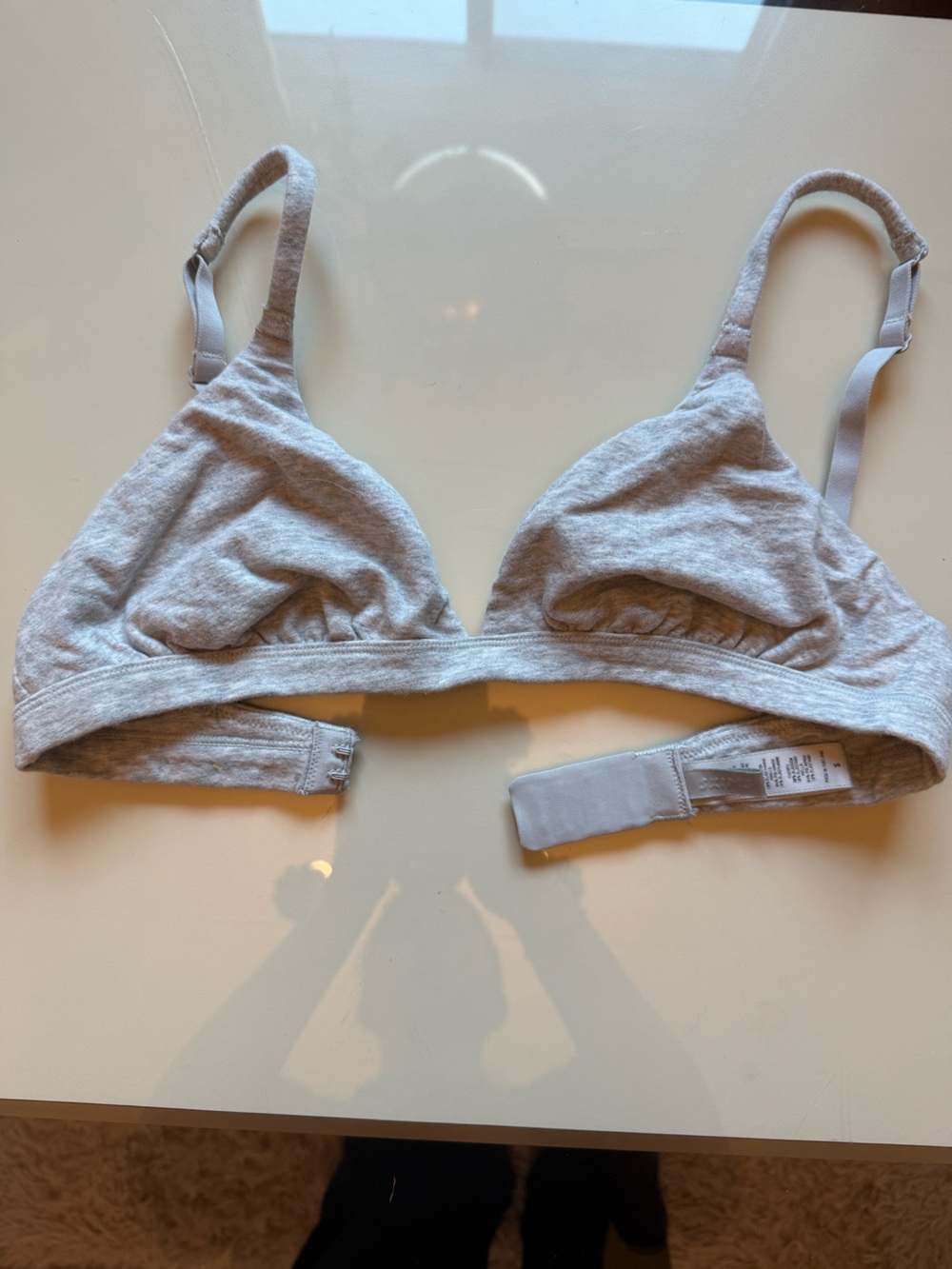 Skims Cotton Jersey Plunge Bra - Picture 2 of 4